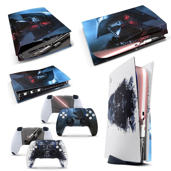 Playstation 5 PS5 Disk Console Skin Vinyl Cover Decal Stickers + 2 Controller Skins Set