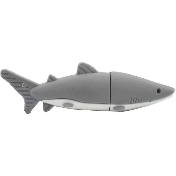 16/32gb 2.0 Gray Shark Animal USB Flash Pen Drive Memory Thumb Stick Lagringsdata Fotopresent