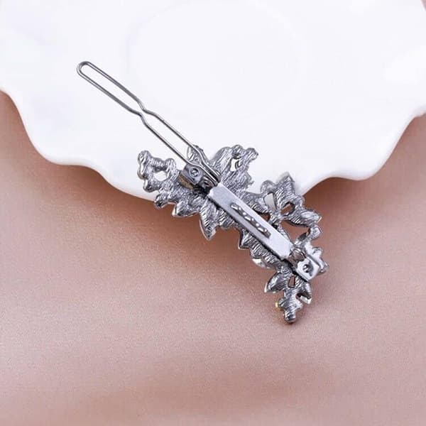 Kristallblomma Brudhårklämmor (2-pack) Rhinestone Bröllop Brudhårklämmor