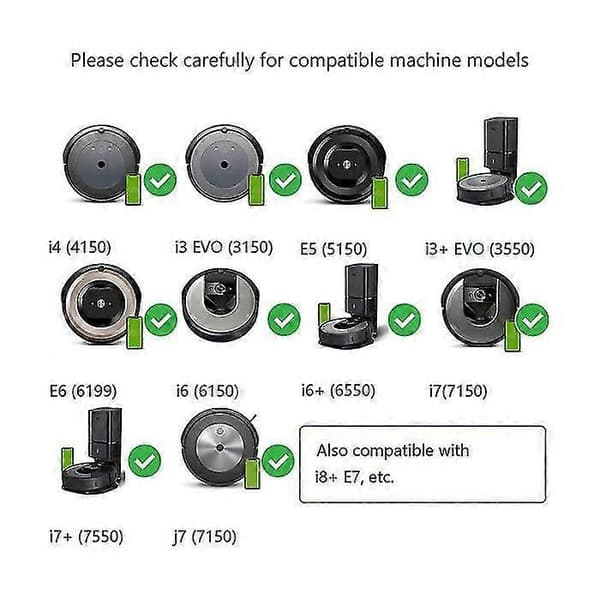 Reservedeler kompatible med støvsuger I7 I7+ I3 I3+ I4 I4+ I6 I6+ I8 I8+ E5 E6 E7 & J7 J7+