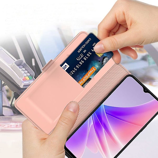 For Oppo A38 4G -puhelinkotelo korttipaikalla, läppäkotelo PU-nahasta
