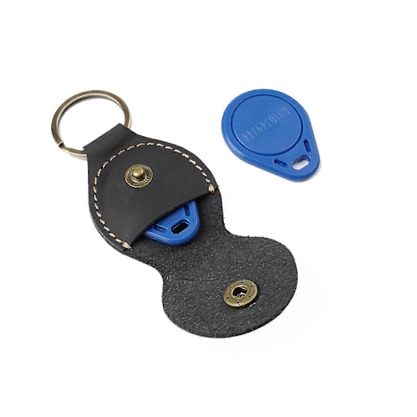 Nøglering Guitar Plektrum Holder Plektrum Holder Plektrum Læder Sort