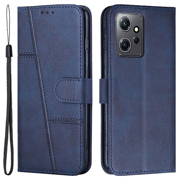 PU Leather Case for Xiaomi Redmi Note 12 4G Cell Phone Drop-proof Wallet Foldable Stand Cover