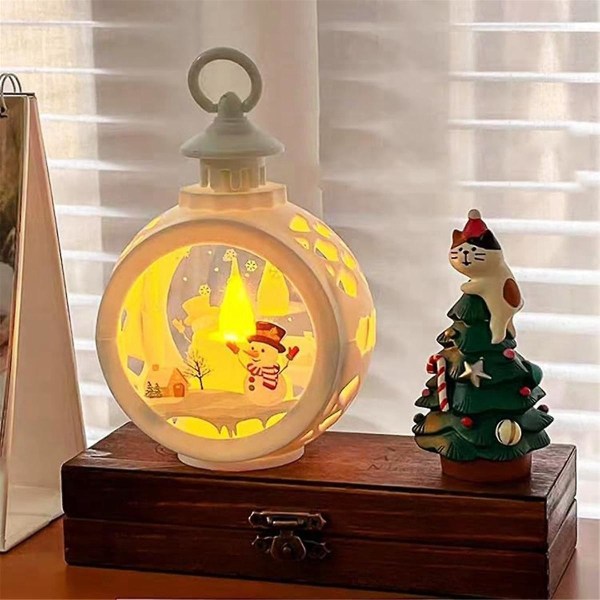 Christmas Lantern Led Flameless Candles, vintage Gold Candle Lanterne-batteridrevne, bærbare vintage-lanterner