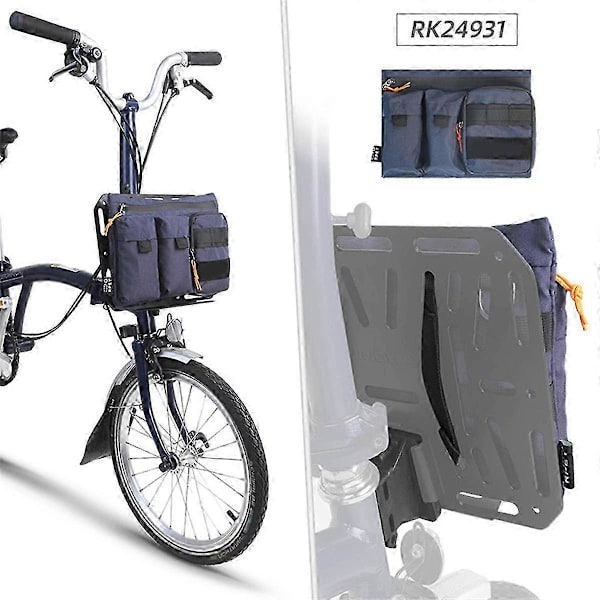 Rhinowalk Cykeltaske Adapter Forreste Stativ Taske Bærerblok Adapter Til Foldbar Cykel Kurvboks Cykling Tilbehør Mørkegrå