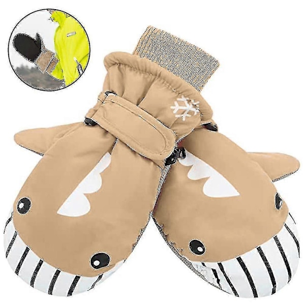 Vinterstrikkvotter for babyer 1-3 år, unisex, varme votter for småbarn