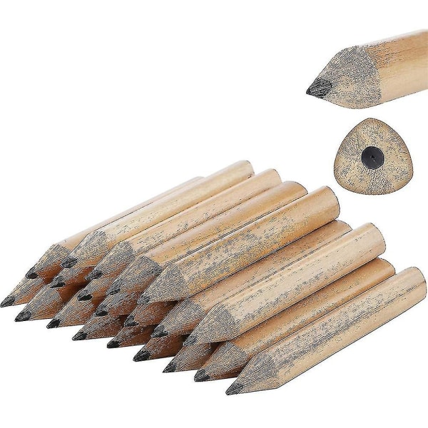 100 st 3,5-tums träpennor, nybörjarpennor, pennor för studenter, sexkantiga B(kui)