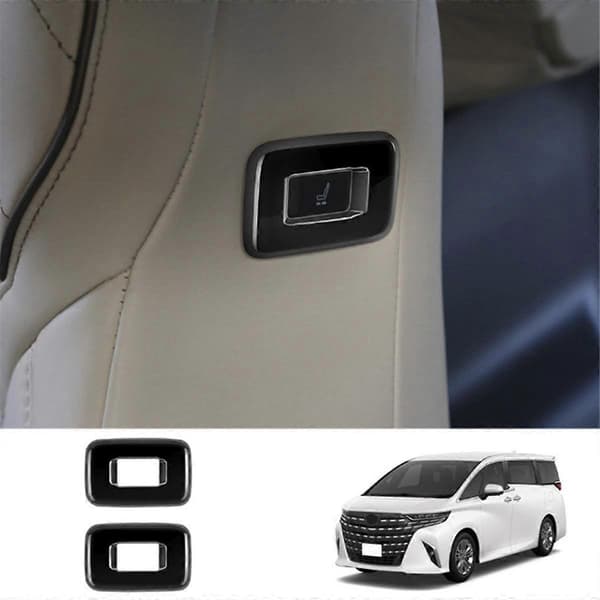 Til ALPHARD/VELLFIRE 40 Serie 2023+ Høj Konfiguration Bil Midterste Række Sæde Sideknap Ramme Glans Sort