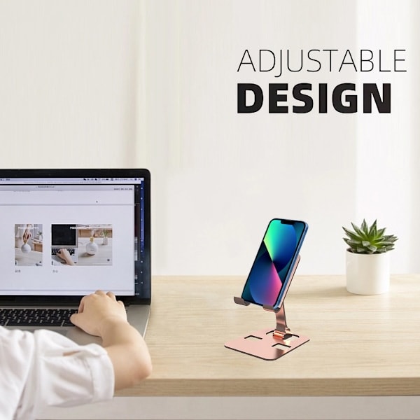 Tablet Holder til Skrivebord, Stabilt Tabletstativ, Sammenklappeligt og