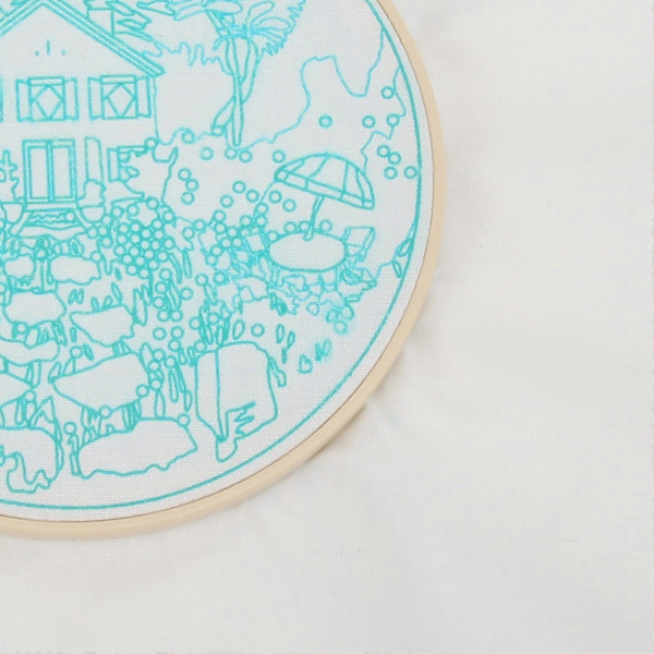 Tryckt Broderi Enkelt 3-dimensionellt Klassiskt Vackert Broderi-kit för Heminredning Present Sommarträdgård YEMAA