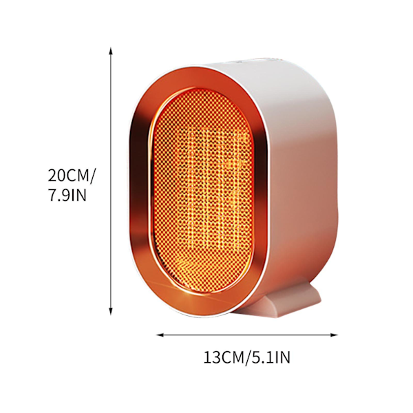 1200W Keramisk Varmeovn, 3 Sekunders Rask Oppvarming/2 Moduser - Hvit