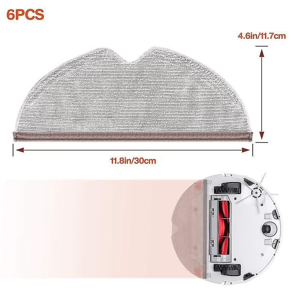 6 stk Full Coverage Moppkluter for Xiaomi Roborock S5 S50 S51 S55