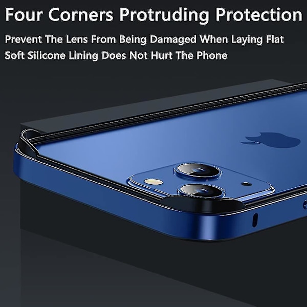 Aluminiumramme Metal Bumper Frame Case Kompatibel Iphone 14 Pro Max/14 Pro/14 Plus Med Forhøjet Kantbeskyttelse