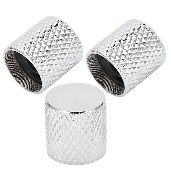 3 st Guitar Control Knobs Volym Ton Passar Toppset Kit Instrument Tillbehör Ersättning Silver