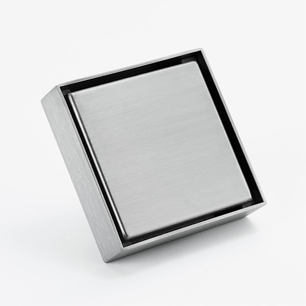 Fliserinnsats Kvadratisk Rustfritt Stål Gulvrist 100X100mm Avfallsrist Bad Usynlig Dusjrist