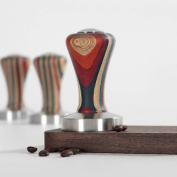 Kaffebönstamp High Durability Rostfri Rostfritt Stål Espresso Handtamper Flat Base Kaffe