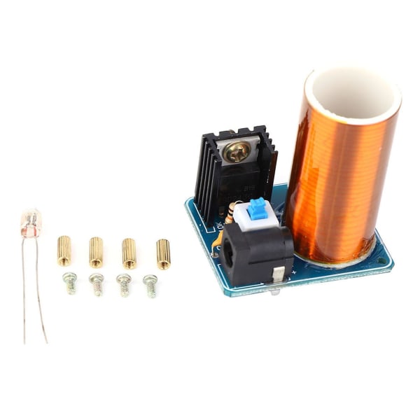 Mini Tesla Coil Remote Led Spark Module Kit Elektronisk gør-det-selv-kit Dc12v færdigt produkt
