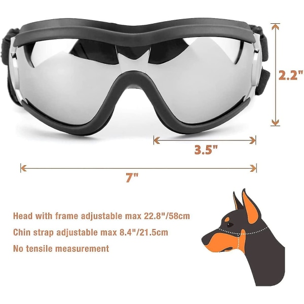 Hundglasögon Uv-skydd Vattentätt vindtätt ögonskydd för stora medelstora hundar