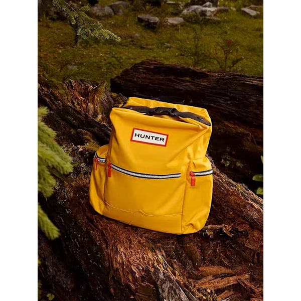 Hunter unisex utendørs ryggsekk for skole, toppspenne i nylon, vanntett, reise- og fjellturryggsekk yellow