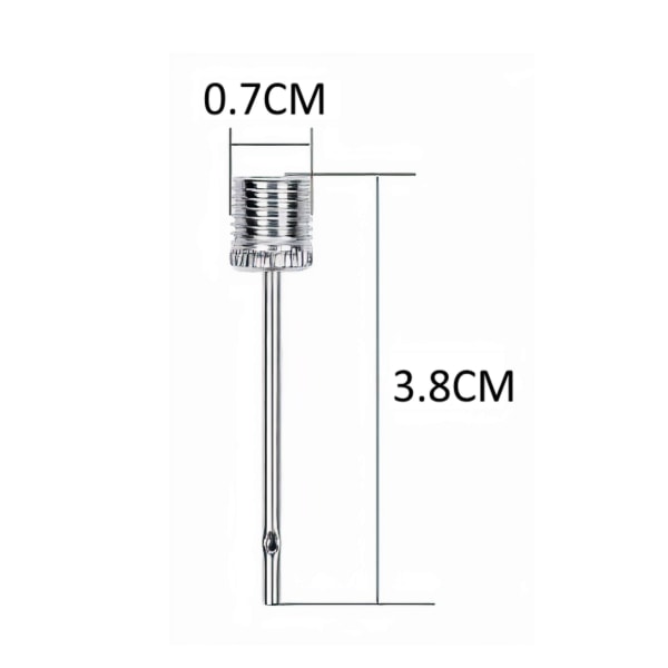 Hurtige Boldopblæsningsnåle, Fodboldpumpeventilnål Boldopblæsningsadapterventil (50 stk., Sølv)