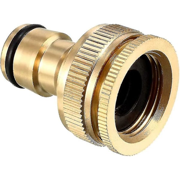 Sæt med 2 messing haveslange konnektor hane adapter 1/2\" og 3/4\" slange hane gevind adapter til køkken havehane hane bedste gave(kui)