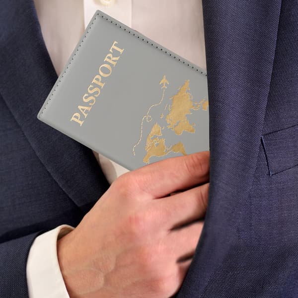Pascover - Vandtæt rejsetilbehør, PU læderclips (grå)