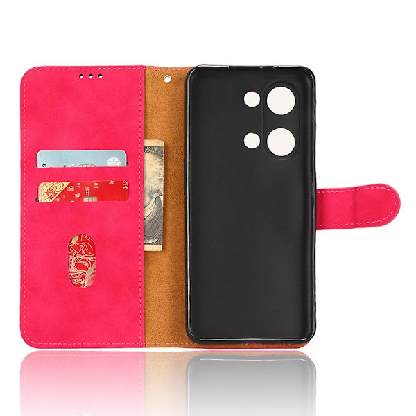 For OnePlus Nord 3 5G/Ace 2V Flip Folio Wallet Case Stand Feature Skin-touch Mobiltelefon Cover