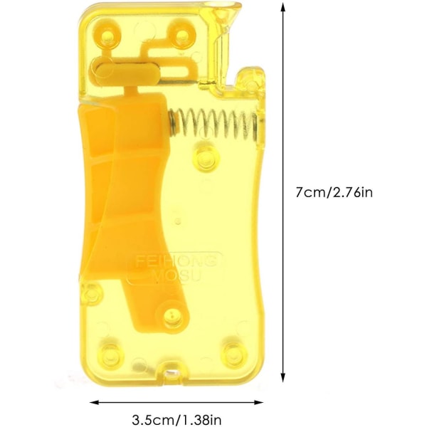 Yellow Large Automatic Sewing Needle Threader With Clear Box Hand-push Needle Threader Needle Threader Needle Recognition Device (yellow)(1pc)