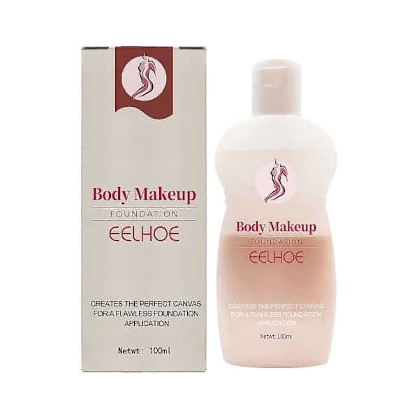 Kroppsfoundation, benfoundation, 100 ml hurtigvirkende kroppsfoundation, heldekkende, vanntett foundation.