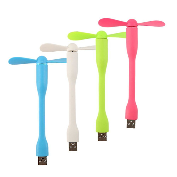 Kreativ USB-vifte Fleksibel bærbar minivifte og USB LED-lyspære for Power Bank & Notebook & Datamaskin Sommer Gadget
