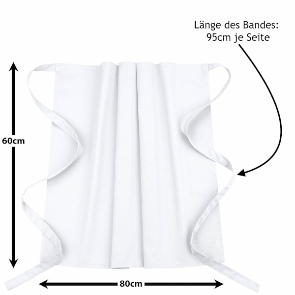 Premium-luokan kokin esiliina, 20x12 cm, korkealaatuinen ammattimainen vyöesiliina miehille ja naisille, innovatiivinen puuvillasekoite