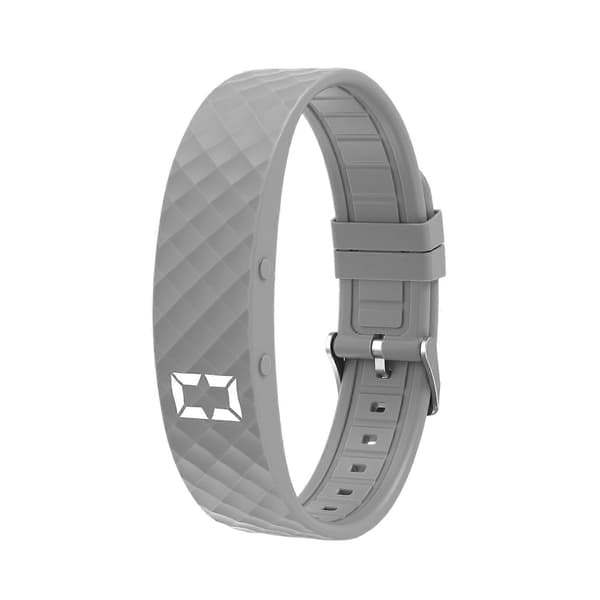 Vibrerande väckarklocka klocka för tungsovare Tyst väckning Smart armband män kvinnor justerbart Silver Gray