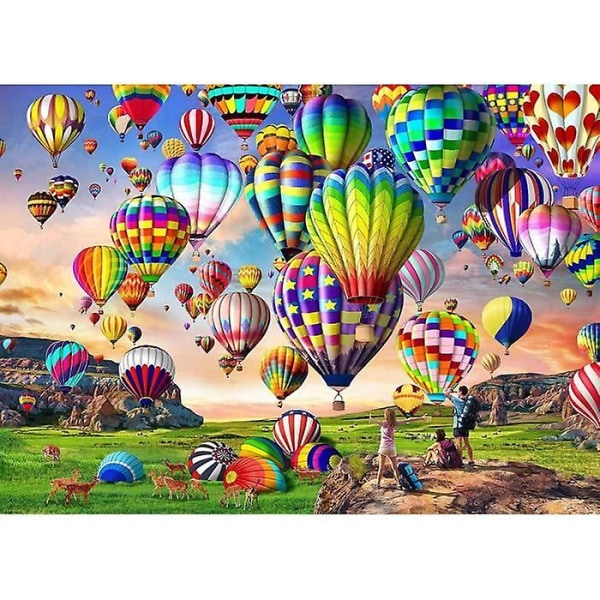 1000 brikker puslespill, luftballongpuslespill Voksenpuslespill barnepuslespill (75x50 cm)