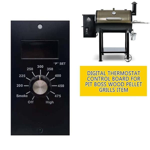 Pit Boss Vedpelletsgrill Digital Termostatkontrollpanel Oppgradering - Modell AH-P30, Temperaturintervall 200C til 475C, Frontpanelkontroll