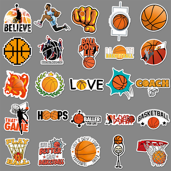 50 Basketball Graffiti Sports Barnas Kreative DIY Skateboard Klistremerker Koffert Klistremerker Vanntett