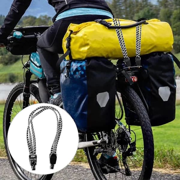 4 elastiska bagageremmar med krokar, 3-i-1 bagagefixering, elastiska spännband för cykelbagage