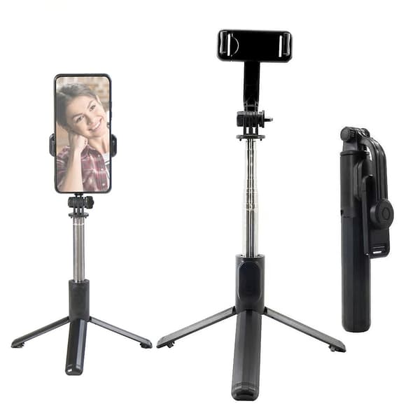 Q07 Bluetooth Selfie-keppi Broadcast-jalusta ilman valoa