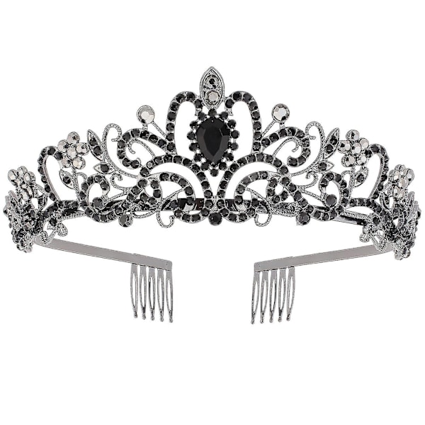 Hopeasormus Tiara Kruunut Naisille Tytöille Elegantti Prinsessan Kruunu Kammoilla Tiarat Naisille Hääjuhliin Promiin Syntymäpäiville