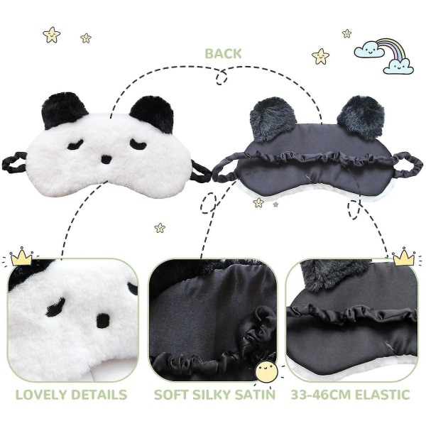 Cute Sleeping Mask - Soft And Comfortable Animal Plush Eye Mask For Kids Girls Ladies For Travel, Shift Work, Meditation (1pcs)