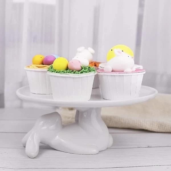 Keramisk cupcake-stativ, dessertfat, egnet for snacks og kaker