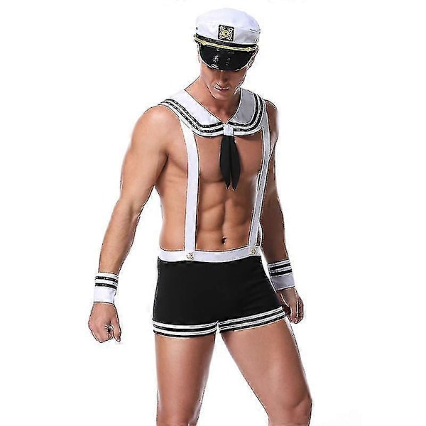 Flera Sexiga Män Sjöman Kostym Doktor Polis Fångvaktare Fotman Kostym Erotisk Playsuit Cosplay Festklänning Alla Hjärtans Dag