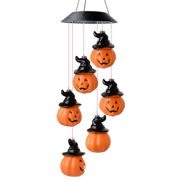 Halloween-kurpitsapendanttivalaisin, tuulikellot, riippuva koriste, koti- ja puutarhakoristeet, kauhu- ja terrorrekvisiitta