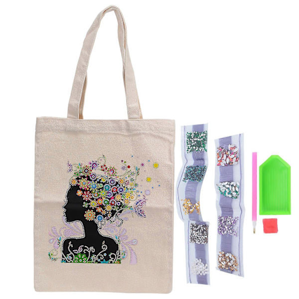 Diamantmålning Tote Bag Praktisk Färgglad Special för Skolväska Förvaring Picknick Resa Presenter BB024 YEMAA