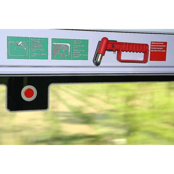 Heavy Duty nödhammare för fönster - Buss/buss/lastbil/bil Nödrymning från fönster - krossglashammare, säkerhetsutrymningsverktyg Lifeaxe Godkänd F