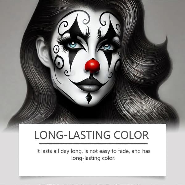Ansigtsmaling palet sæt til Halloween klovnekostume makeup