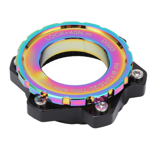 Meijun Centerlock til 6 Bolt Adapter Låsering Aluminium Legering Aksel Nav Adapter til Gennem Aksel Nav Multifarvet