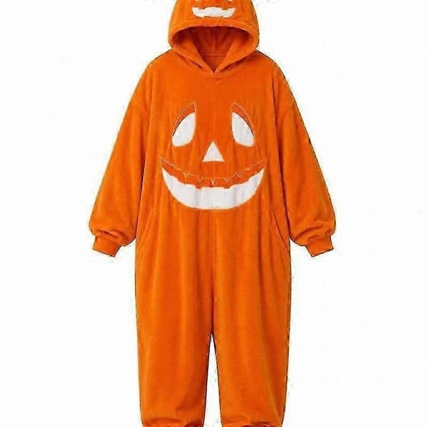 Halloween Græskar Jumpsuit Hætte Kostume M