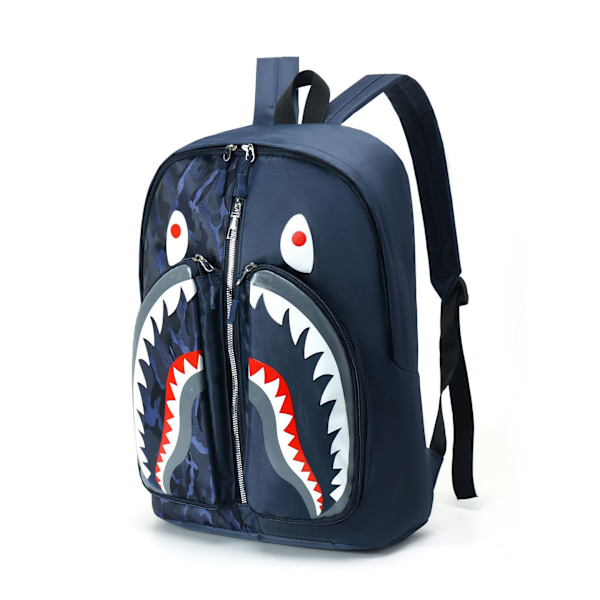 Shark schoolbag bapee personalized graffiti student backpack men and women fashion trend backpack