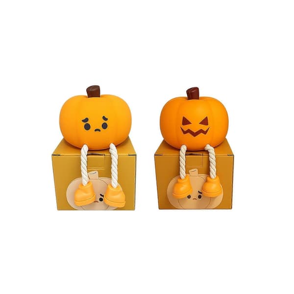Trist græskar natlampe til Halloween skrivebordsdekoration