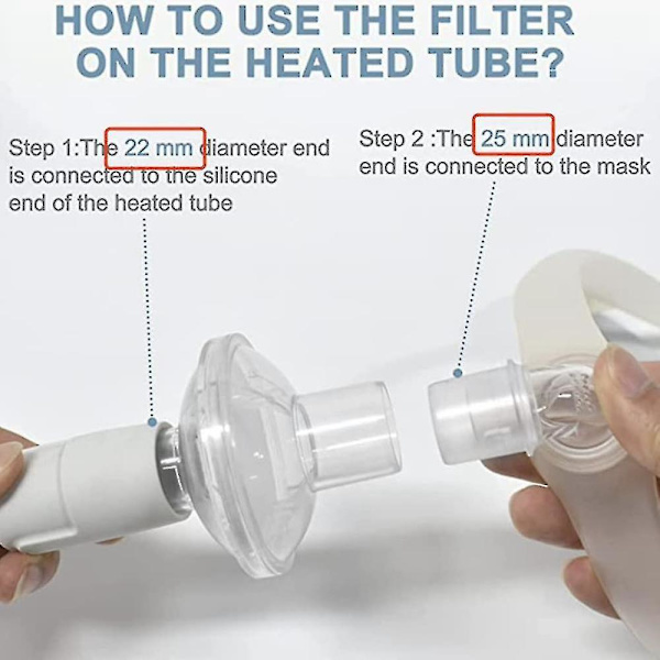 Inline Cpap-filtre, 6 stk. Cpap-filtre Hypoallergeniske filtre til Cpap-maskiner Udskiftningsfiltre